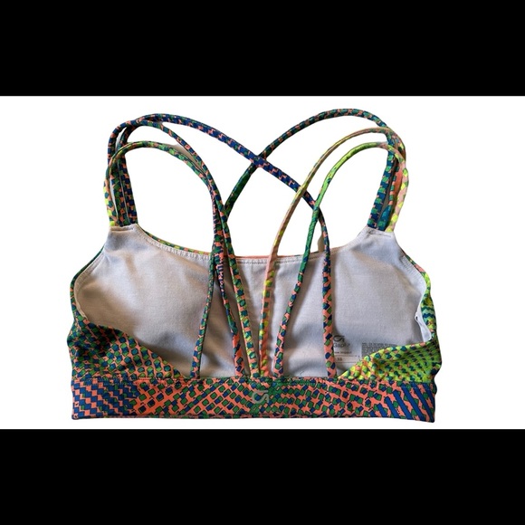 🆕 [GAP FIT] Multicolor Cross-back Sports Bra Sz: XS 🧡💛💚❤️💙💜 - Picture 4 of 8